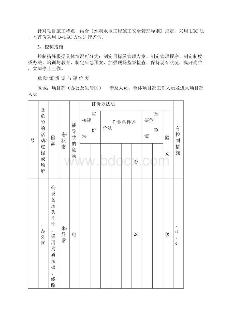 危险源辨识评价与控制措施教学文案文档格式.docx_第2页