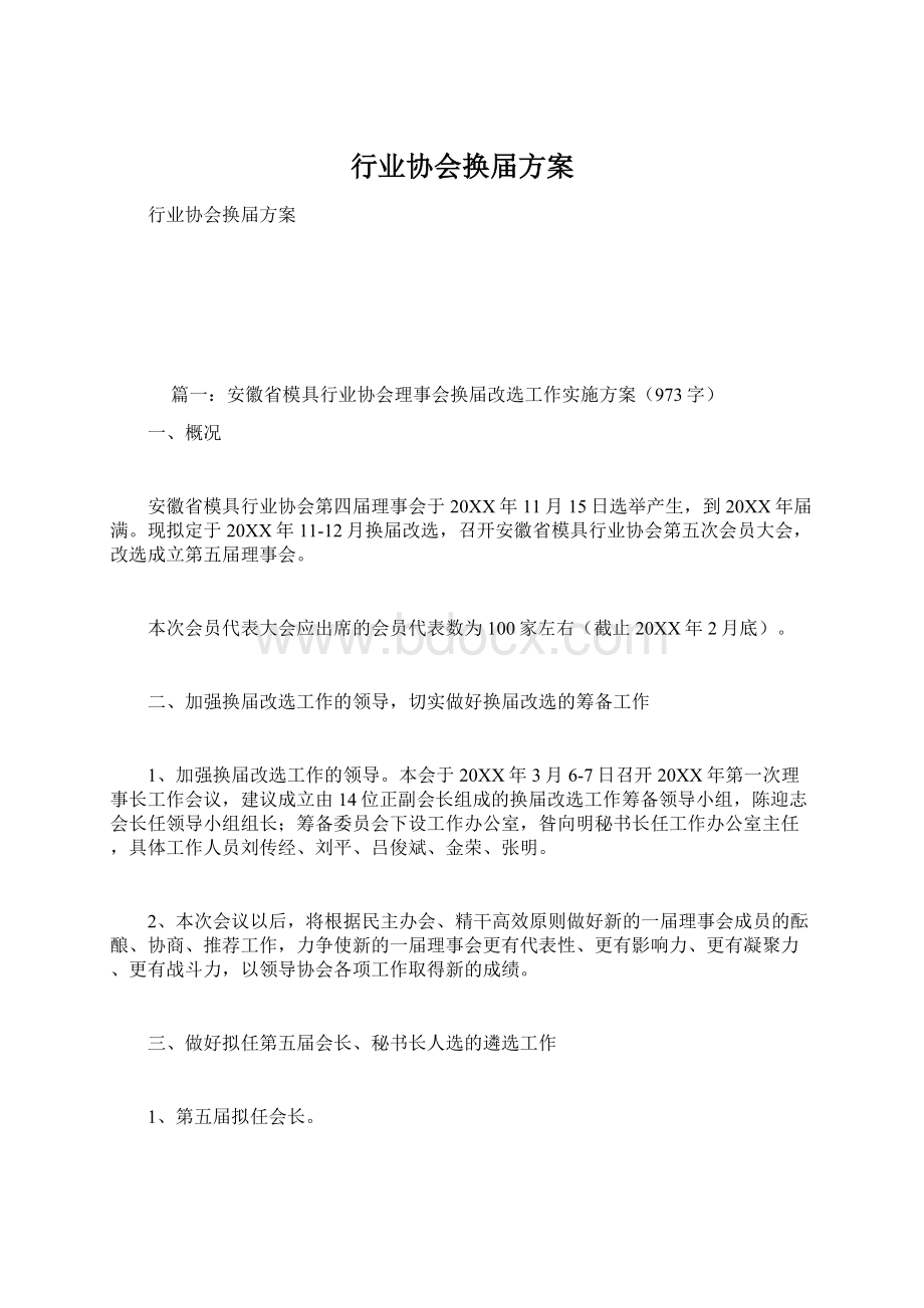 行业协会换届方案.docx