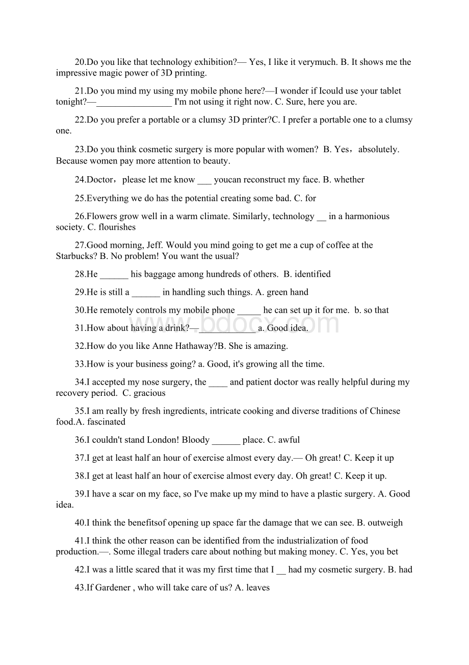 理工英语4形成性考核多数的题目和答案Word下载.docx_第2页