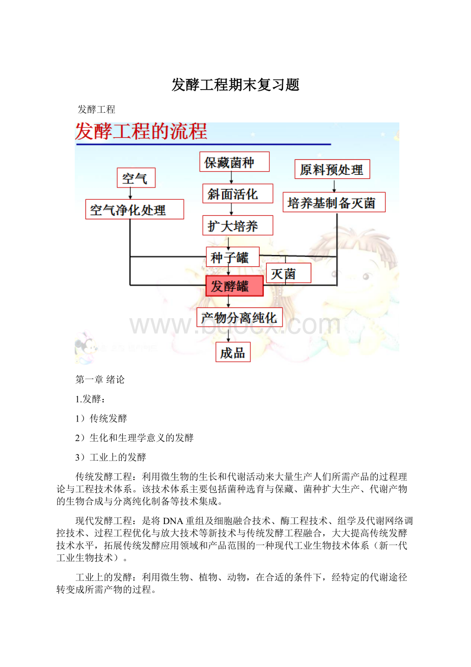 发酵工程期末复习题Word格式.docx