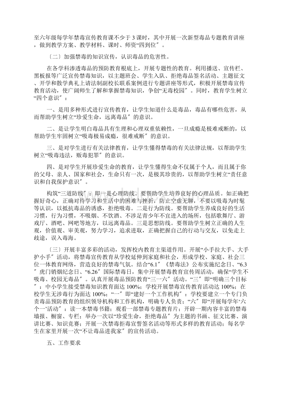 学校禁毒教育宣传工作计划书.docx_第3页