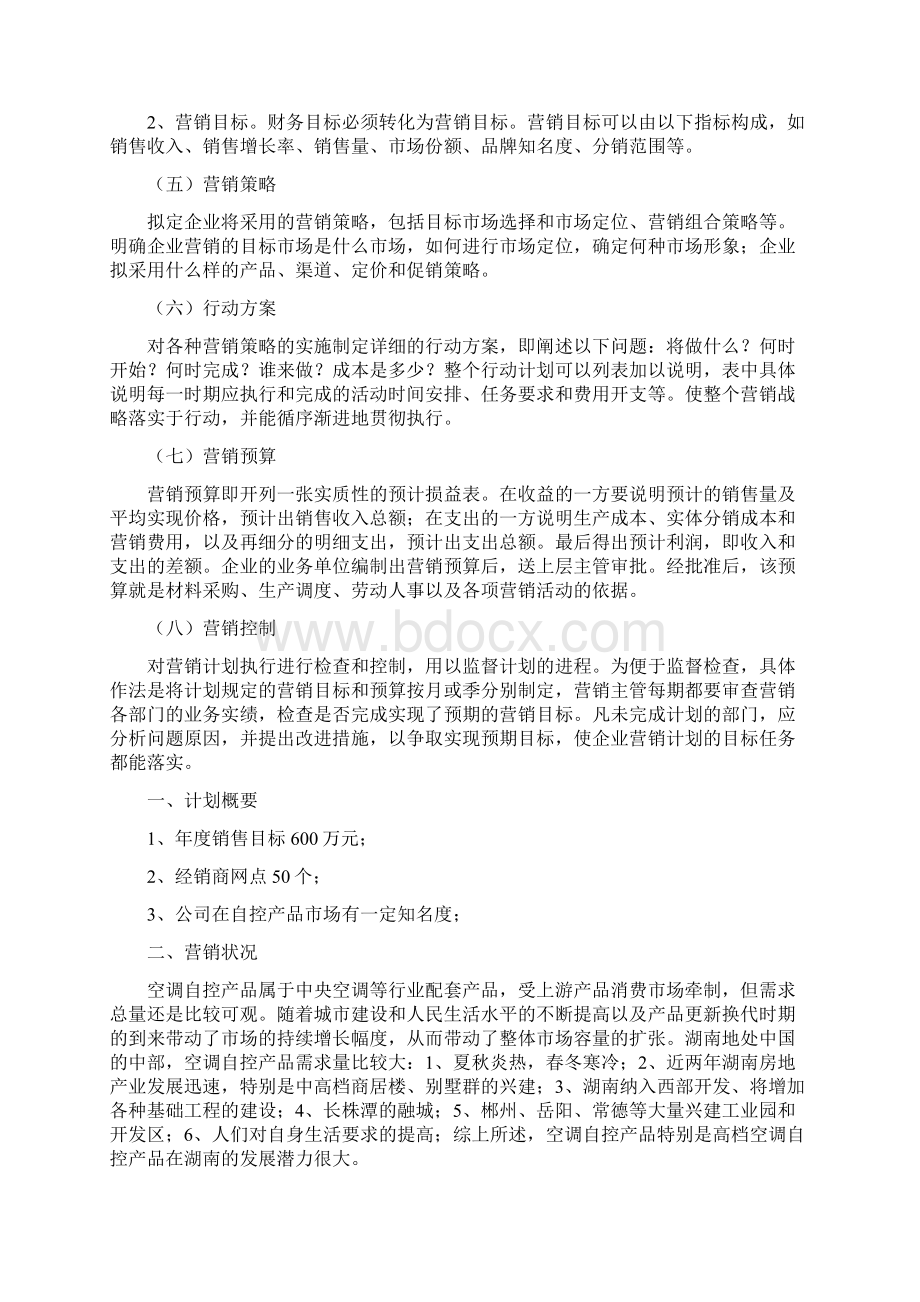 市场营销计划文档格式.docx_第2页