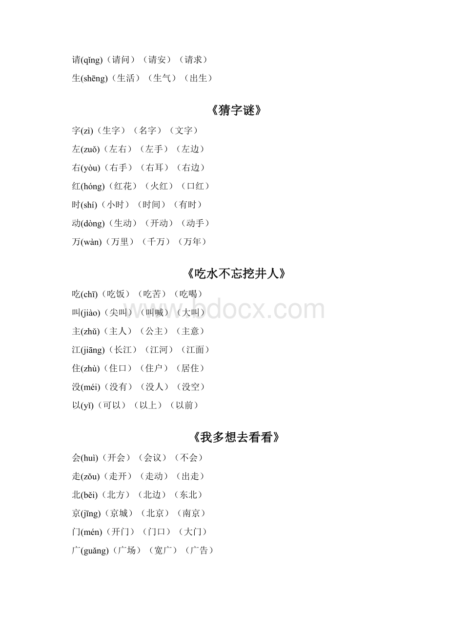 一年级下册语文应会写生字笔顺拼音组词全集.docx_第2页