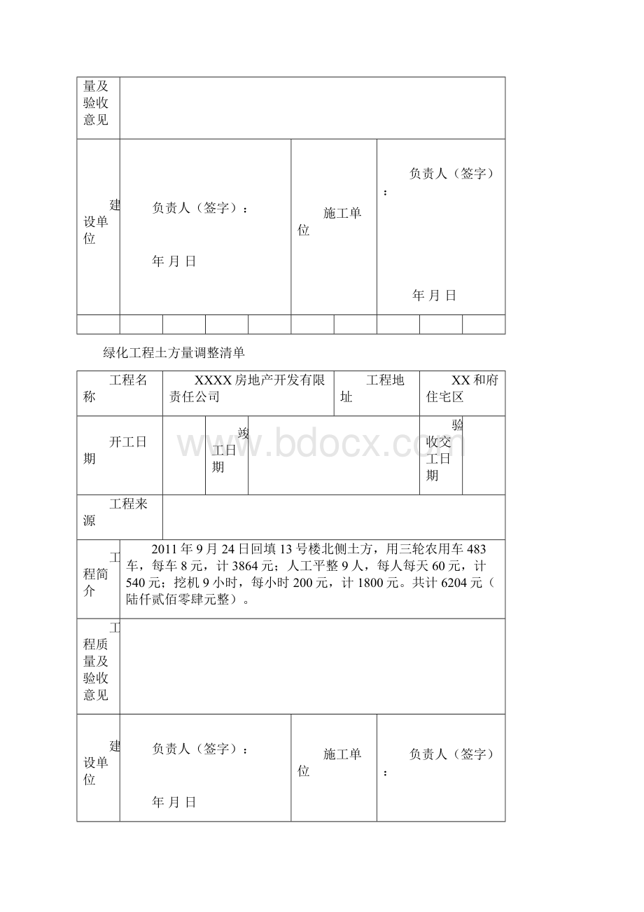 房地产居民社区庭院绿化工程土方量调整清单示例Word格式文档下载.docx_第3页