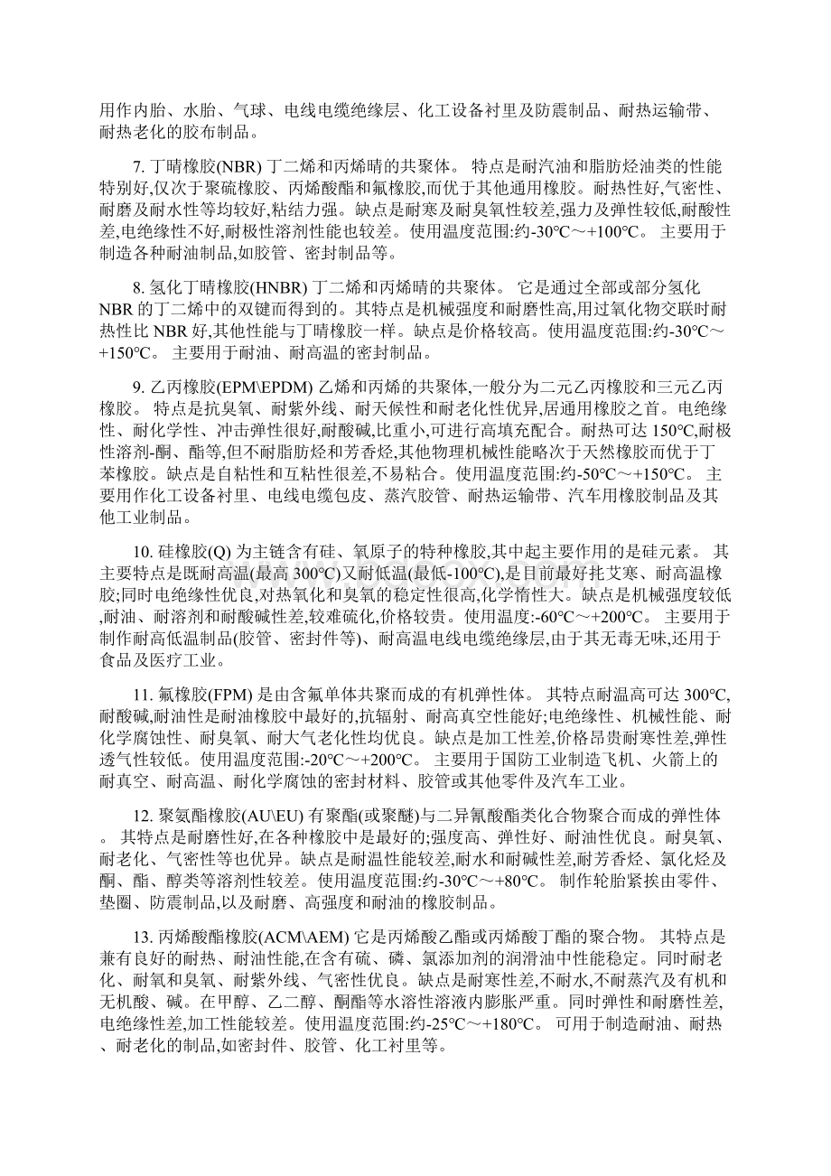 橡胶品种化学组成性能特点主要用途.docx_第2页