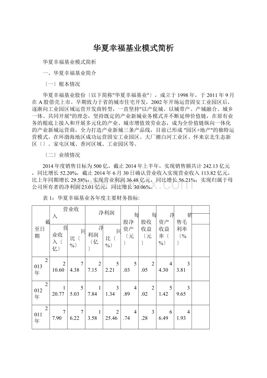 华夏幸福基业模式简析.docx_第1页