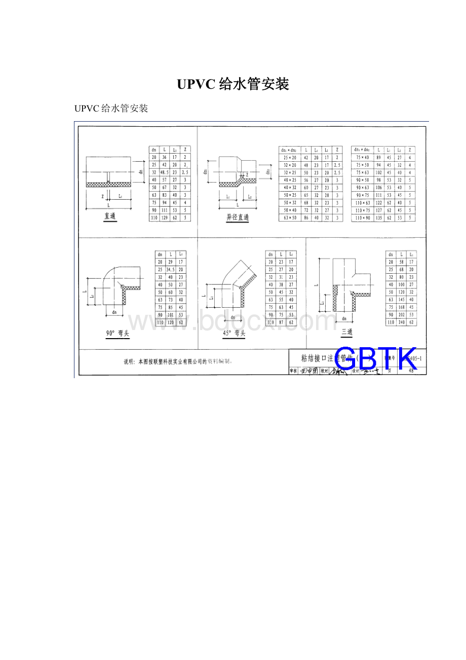 UPVC给水管安装.docx