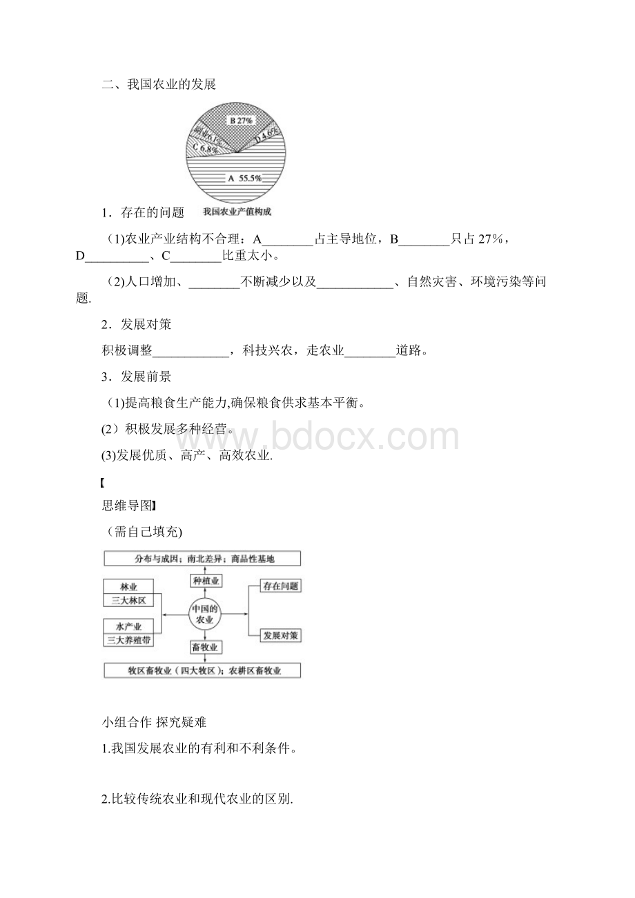 完整版中国的农业学案Word下载.docx_第3页