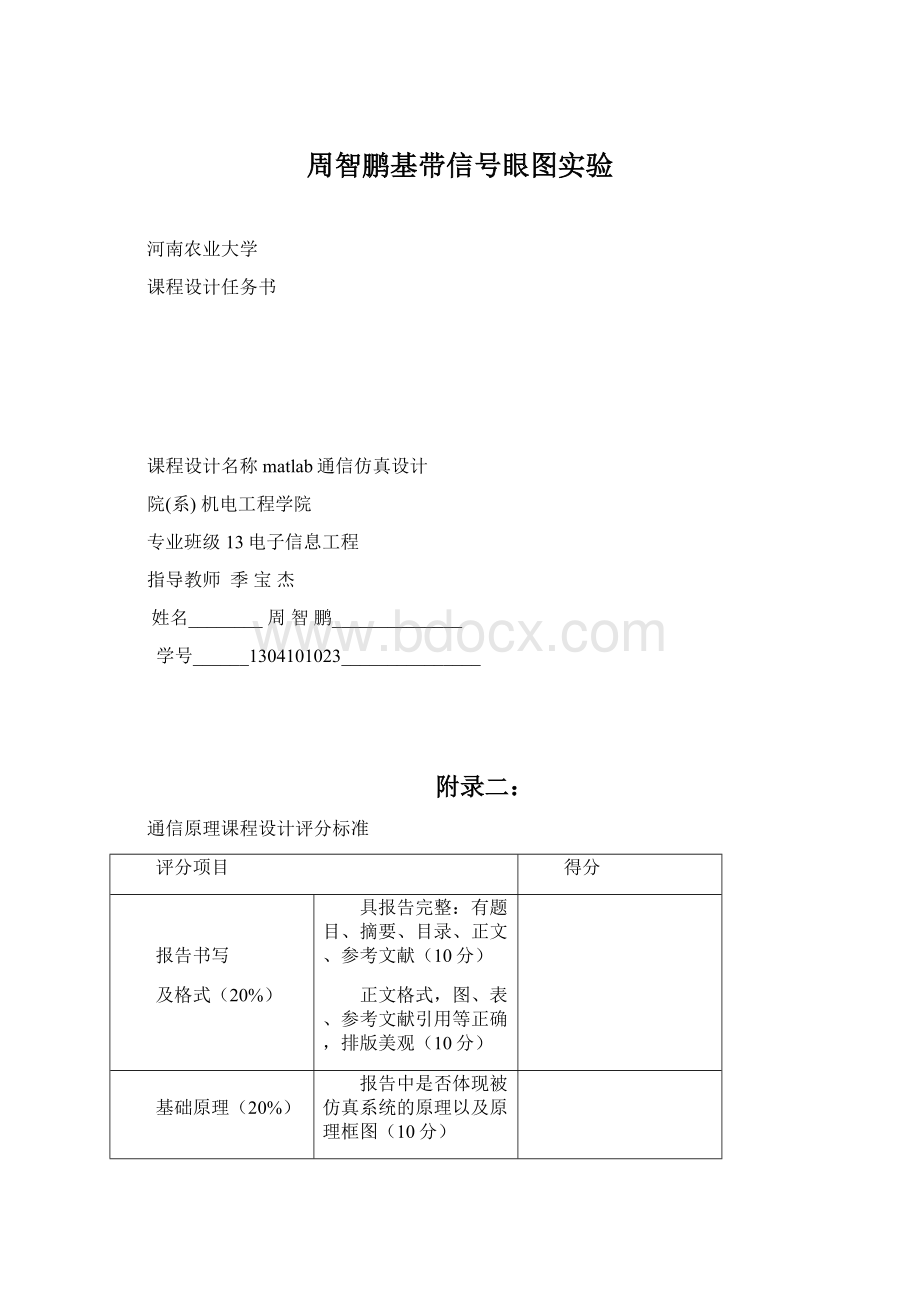 周智鹏基带信号眼图实验.docx