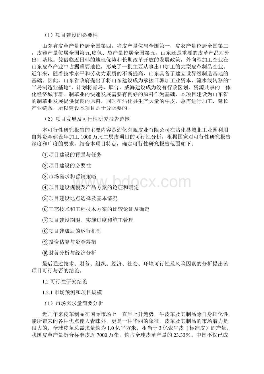 年加工处理1000万尺二层皮项目可行性研究报告Word格式文档下载.docx_第2页