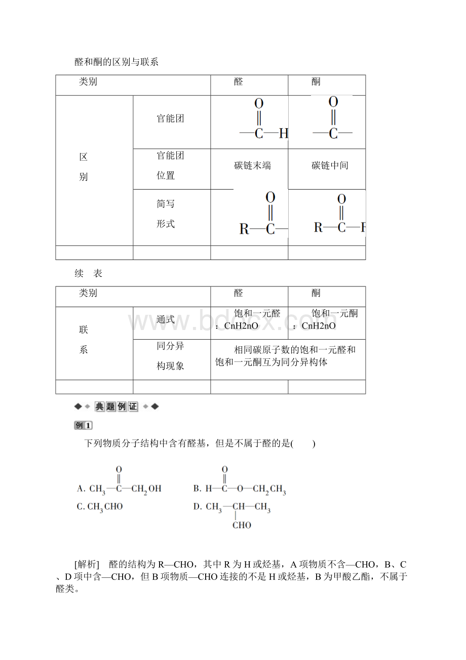 人教版选修5化学第三章第二节醛练习知识点文档格式.docx_第3页