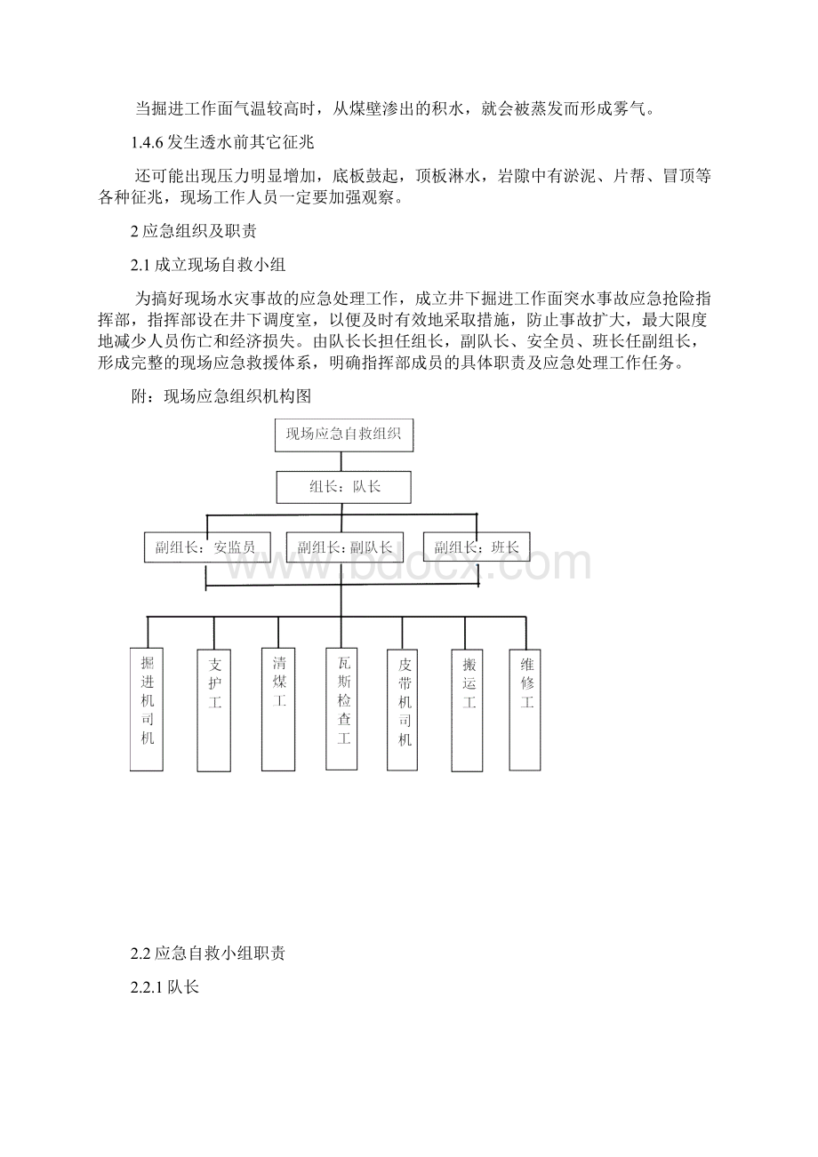 掘进透水事故现场处置方案.docx_第2页