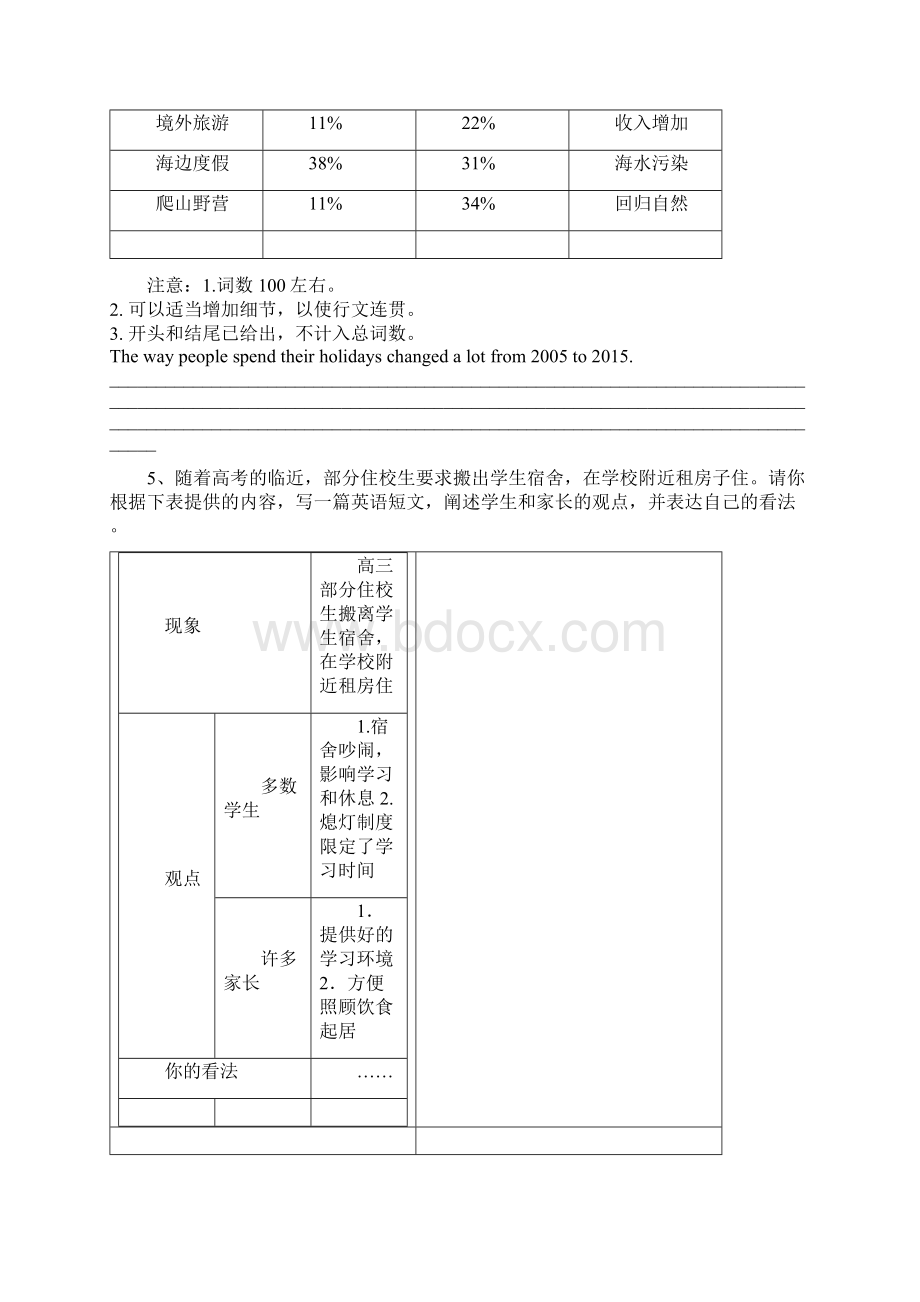 高考英语二轮复习书面表达图表作文含答案.docx_第3页