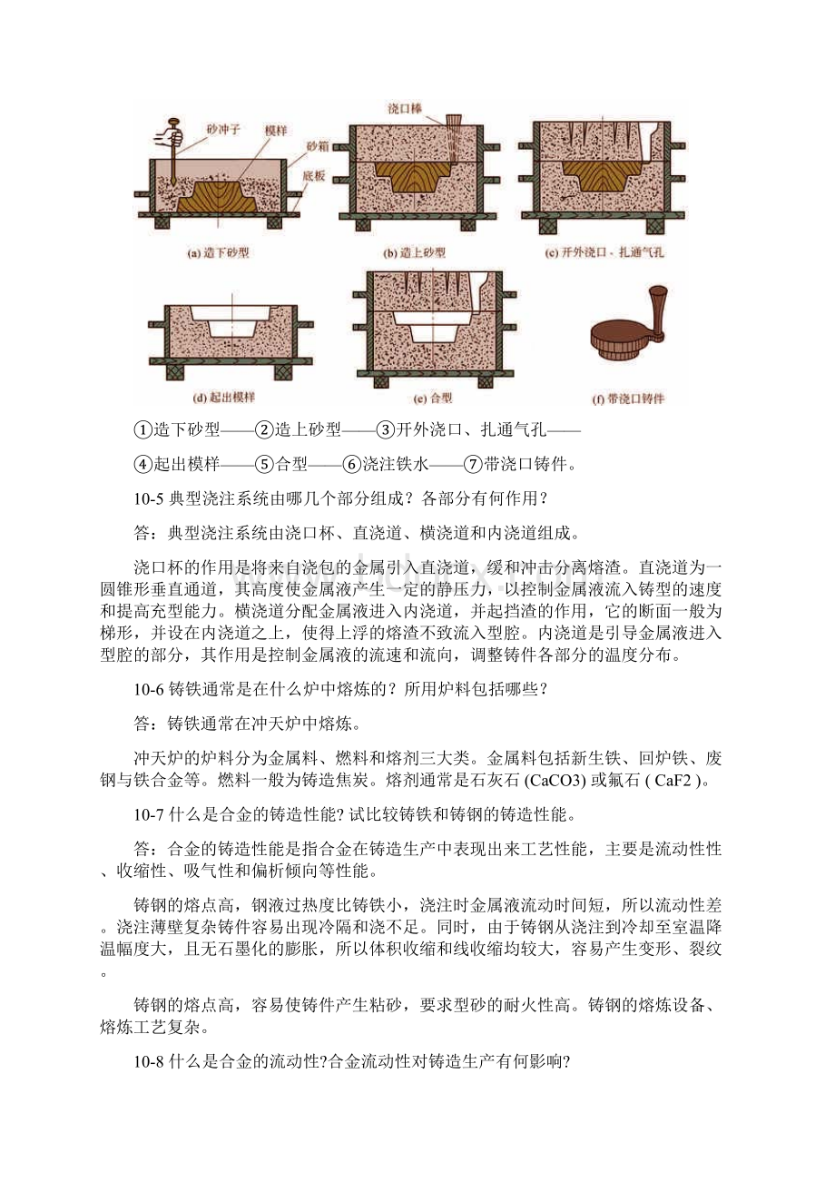 机械制造基础第十章铸造习题解答Word文档下载推荐.docx_第3页