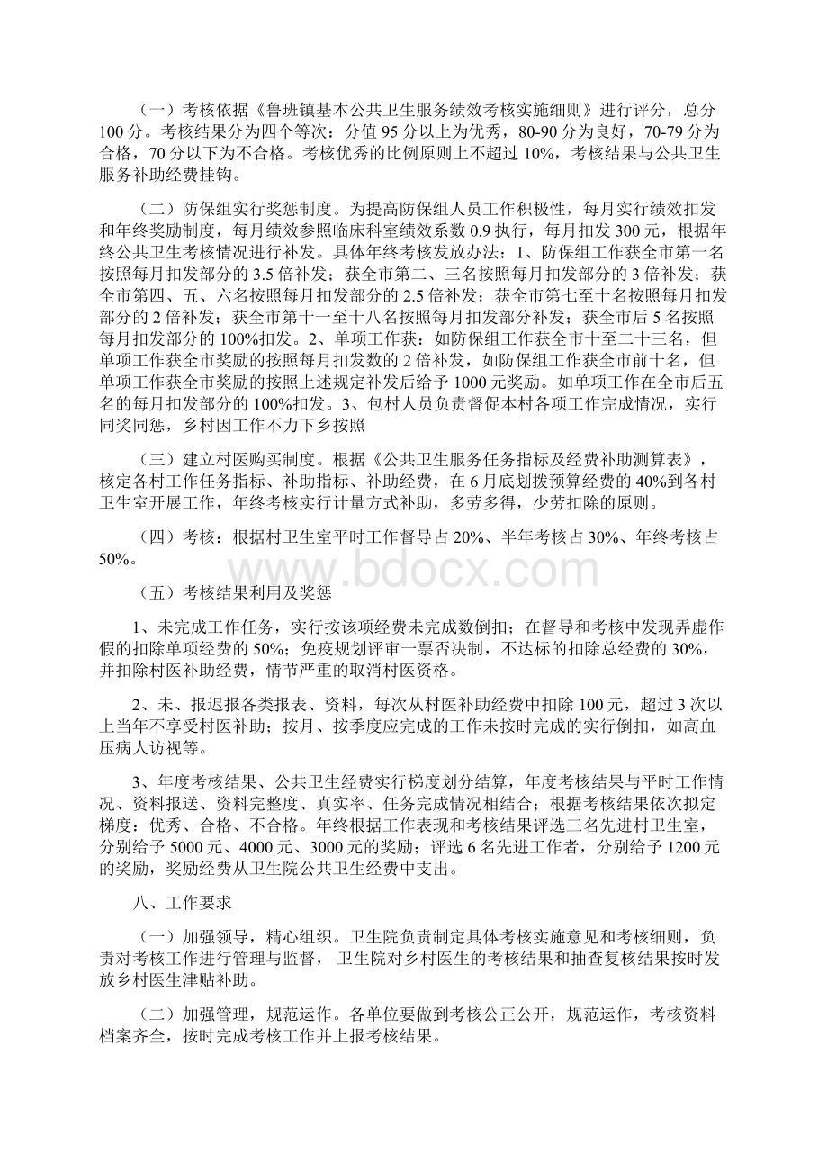 公共卫生服务绩效考核实施方案.docx_第3页