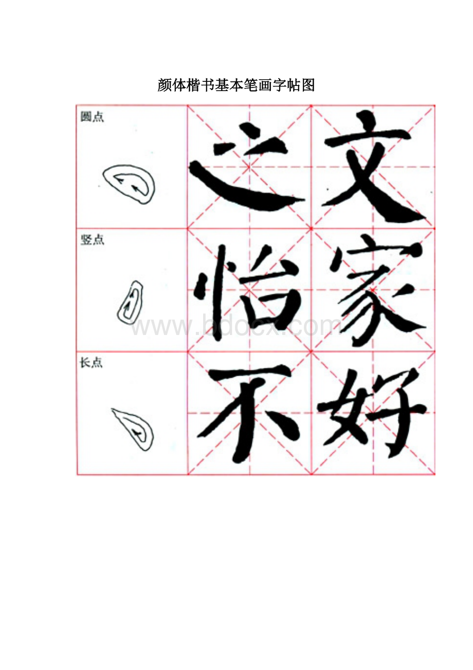 颜体楷书基本笔画字帖图.docx