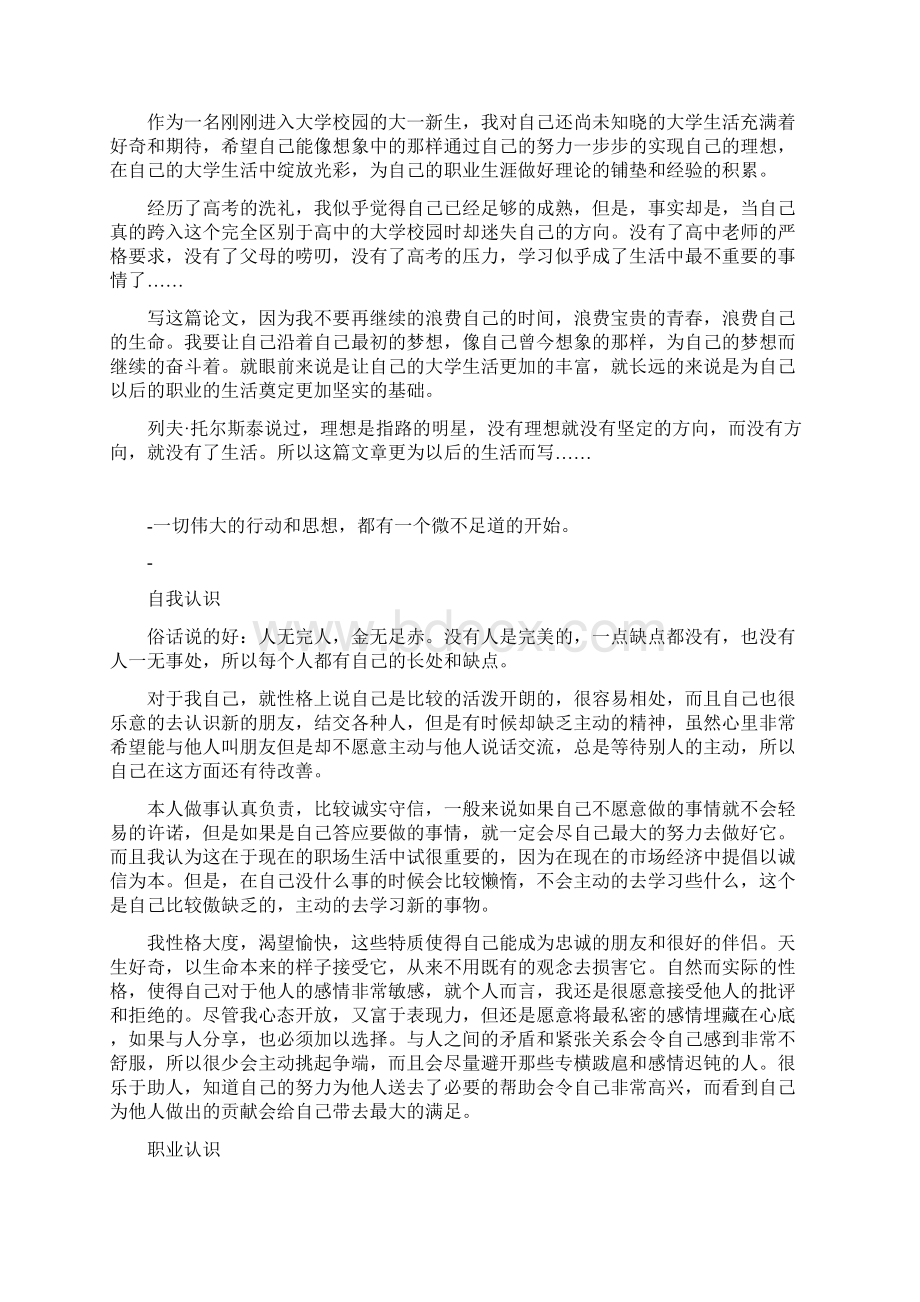 大学生职业生涯规划书Word下载.docx_第3页