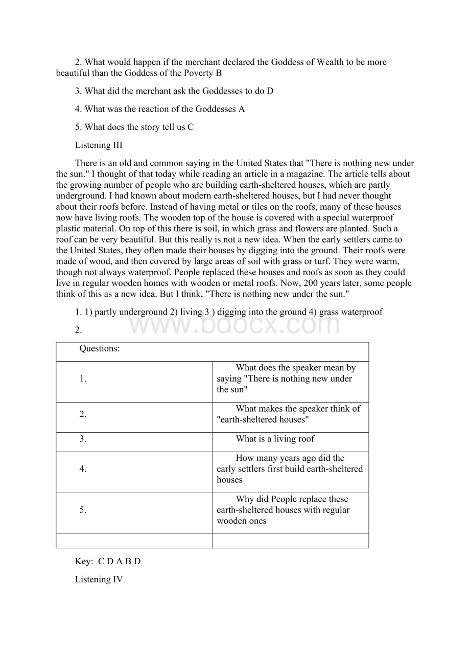 大学英语视听说四级新版原文+练习答案unit4.docx_第2页