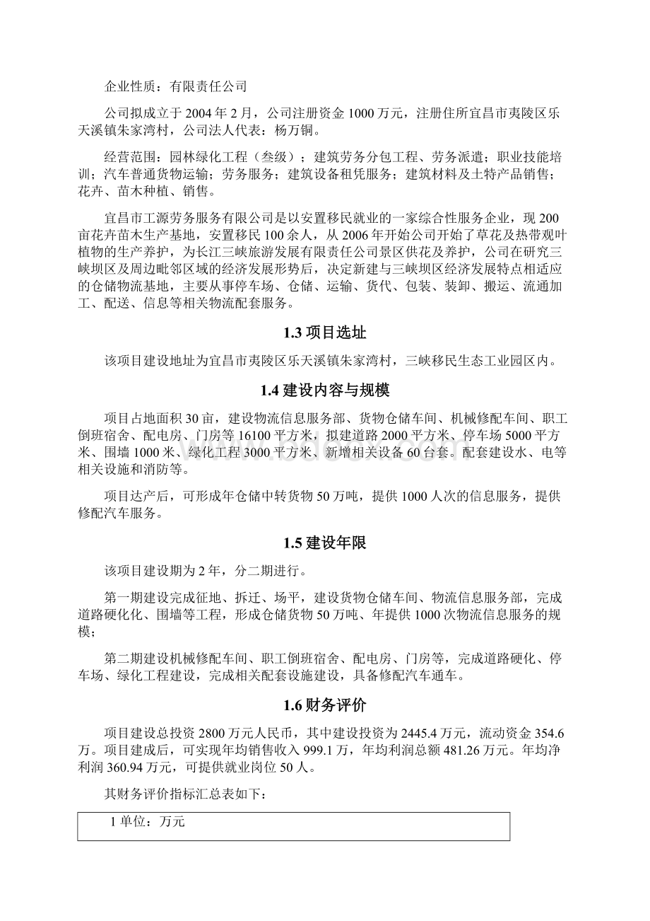 仓储物流基地建设建议书Word文档下载推荐.docx_第2页