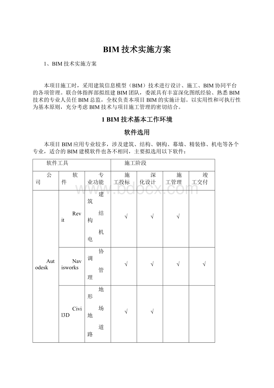 BIM技术实施方案.docx