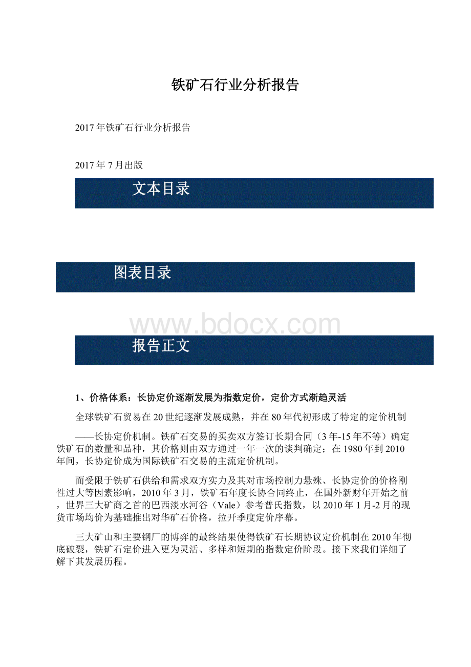 铁矿石行业分析报告Word文件下载.docx_第1页