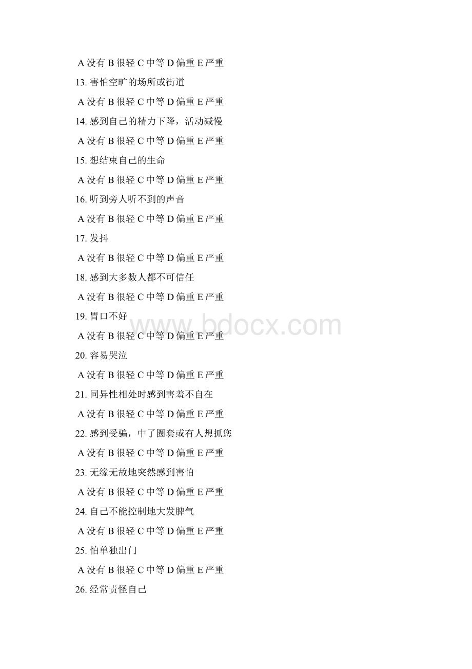 scl9090项症状清单详细方法及其测量表.docx_第2页