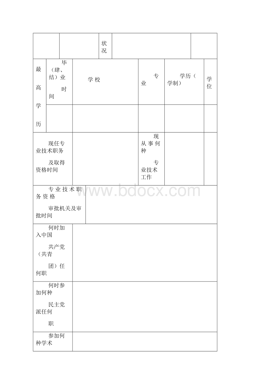 初级职称评定 表格模板格Word格式.docx_第3页