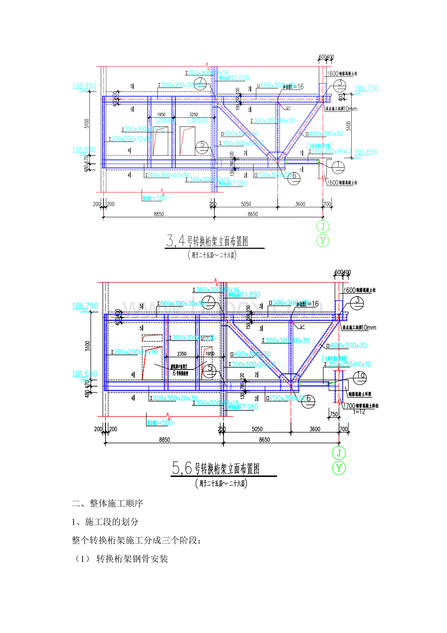 70m广电转换层施工方案主楼悬挑转换桁.docx_第2页