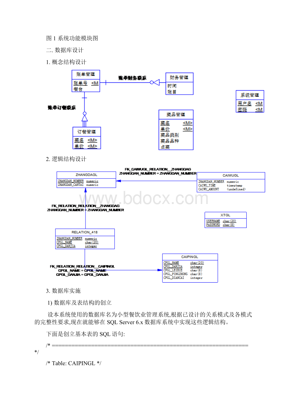 小型餐饮管理系统功能模块设计文档格式.docx_第3页