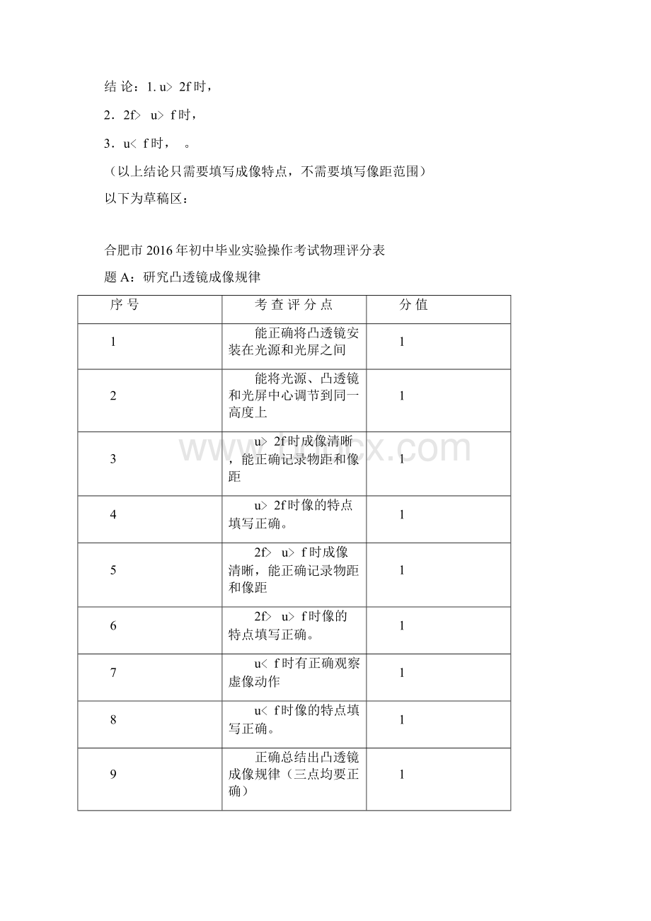 合肥市初中物理实验考试题及评分表.docx_第2页