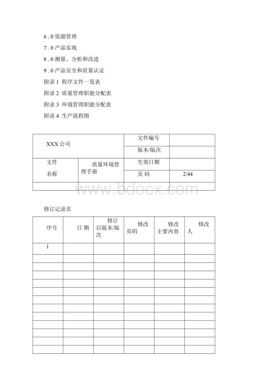 质量环境管理手册.docx_第2页