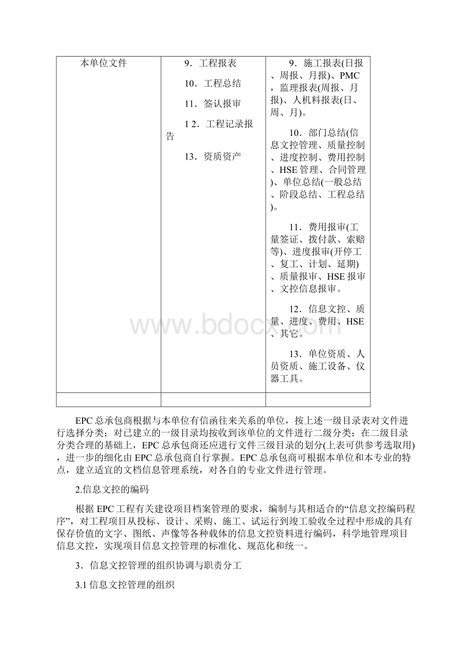 EPC工程项目部信息文控管理制度Word文档下载推荐.docx_第3页