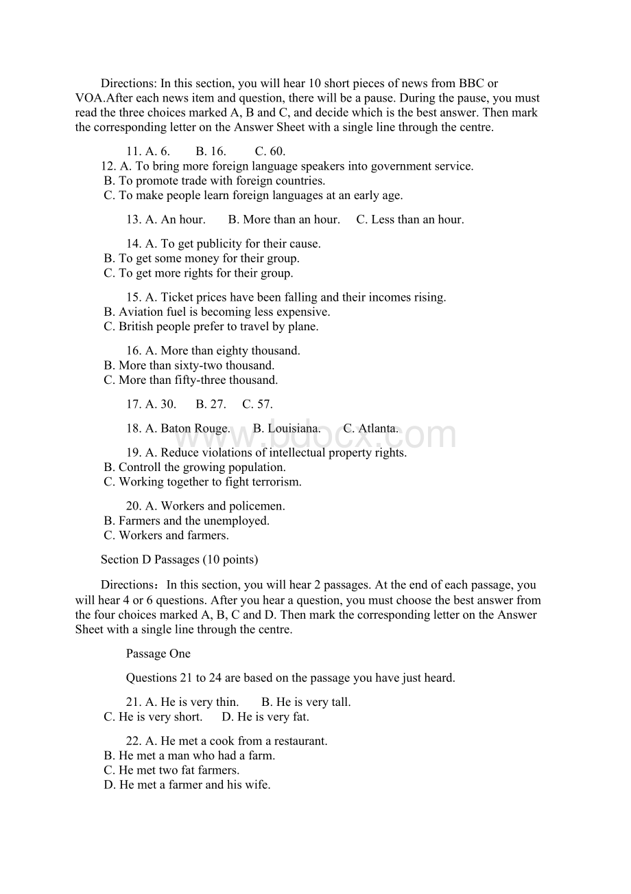 全国大学生英语竞赛初赛试题A级及答案.docx_第2页