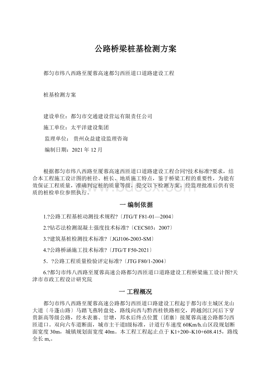 公路桥梁桩基检测方案Word格式文档下载.docx_第1页