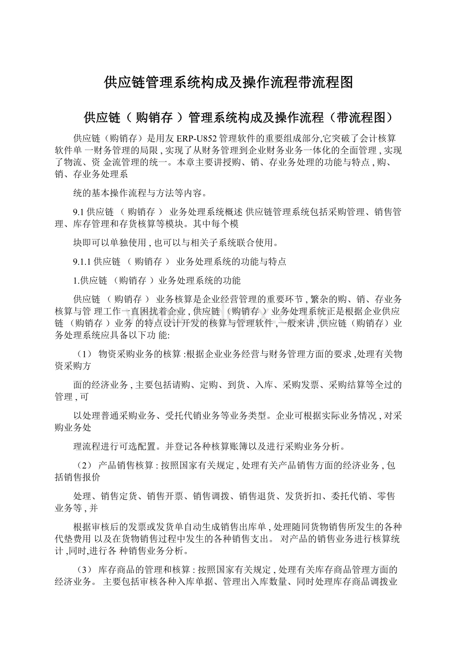 供应链管理系统构成及操作流程带流程图Word格式文档下载.docx_第1页