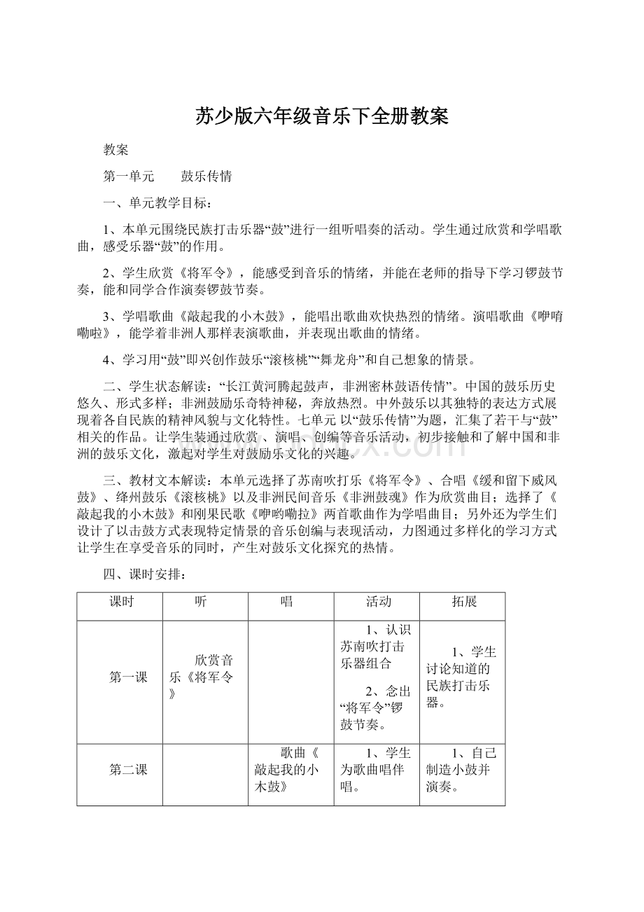 苏少版六年级音乐下全册教案.docx_第1页