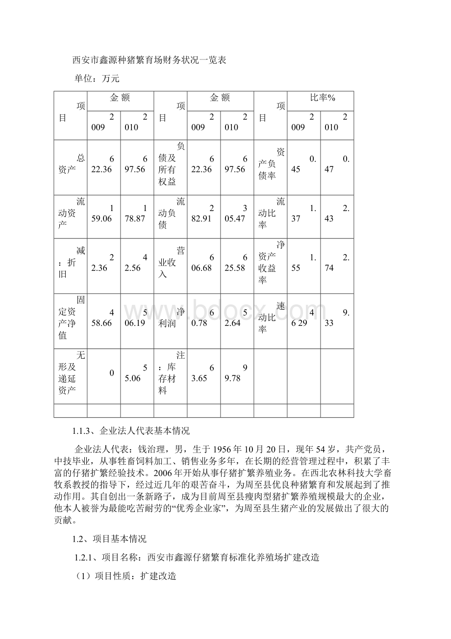 精品西安市种猪繁育标准化养殖场扩建改造项目可研报告.docx_第2页