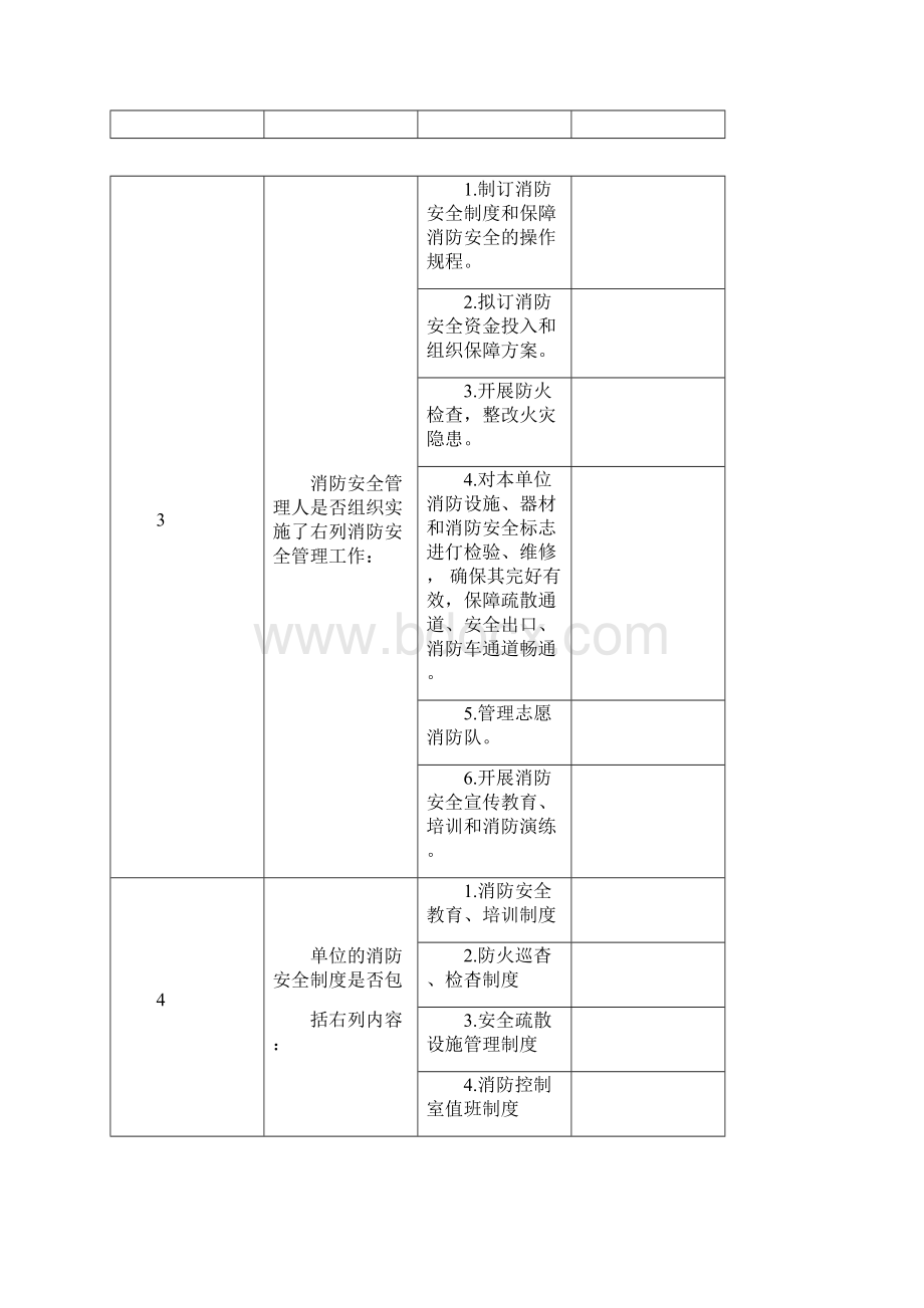 消防安全专项检查记录表Word格式文档下载.docx_第2页