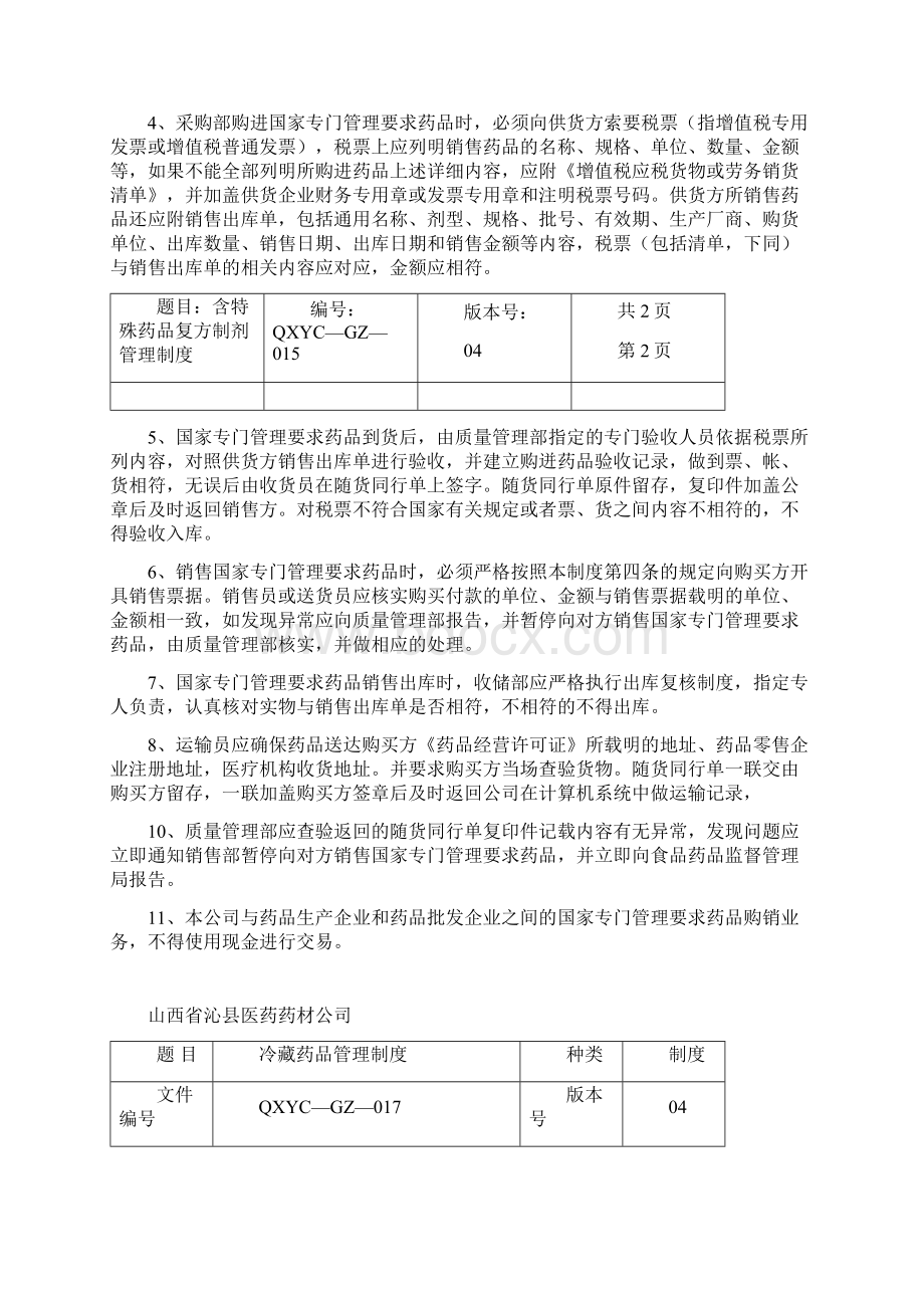 二类精神药品蛋白同化冷冻药品含麻药管理制度.docx_第2页