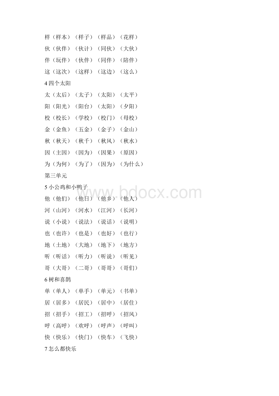 部编版一年级语文下册全册知识点最新版.docx_第3页