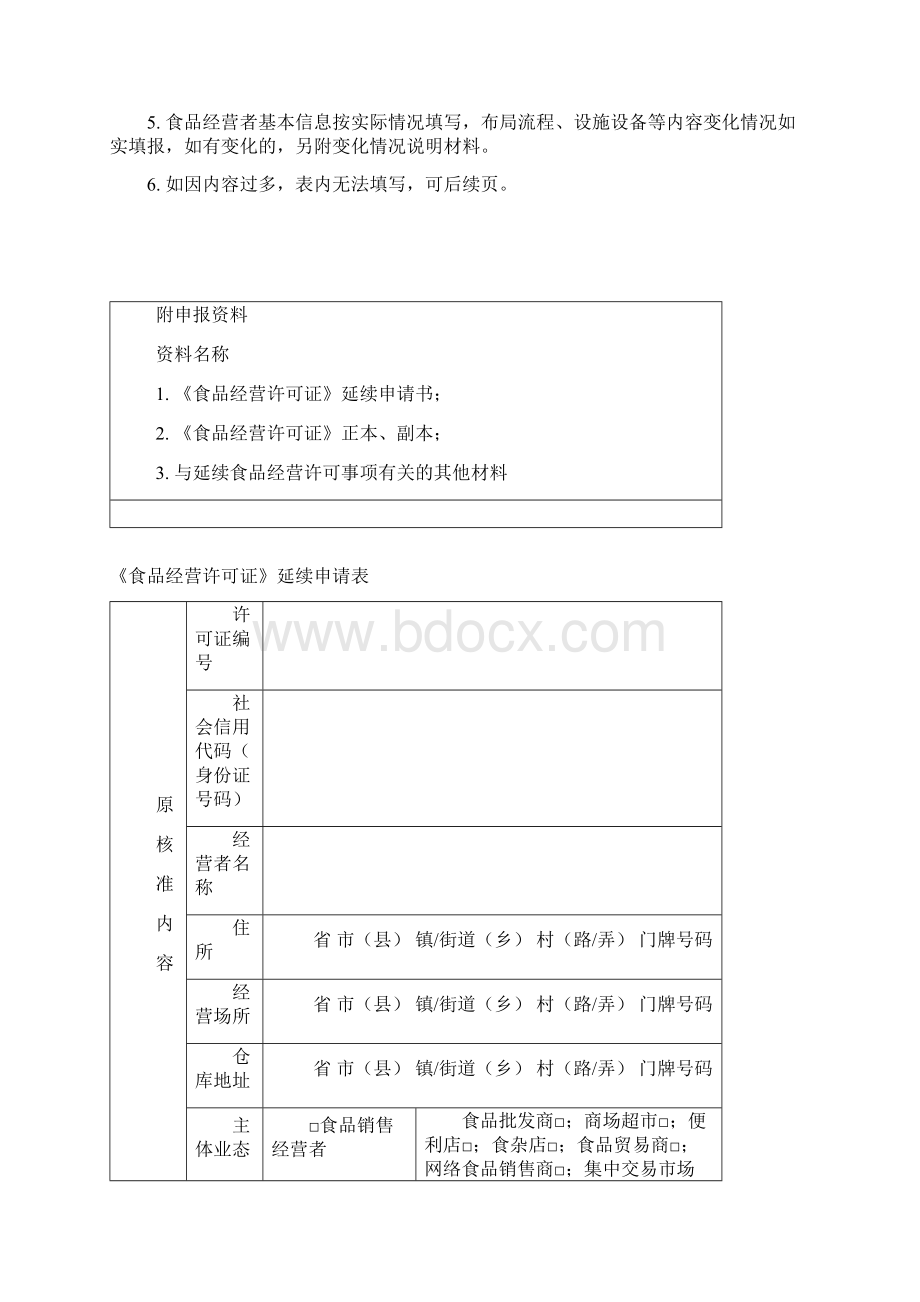 食品经营许可证延续申请表文档格式.docx_第2页