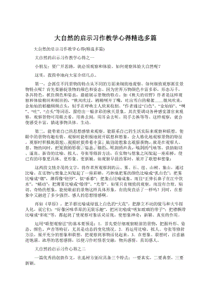 大自然的启示习作教学心得精选多篇Word文件下载.docx