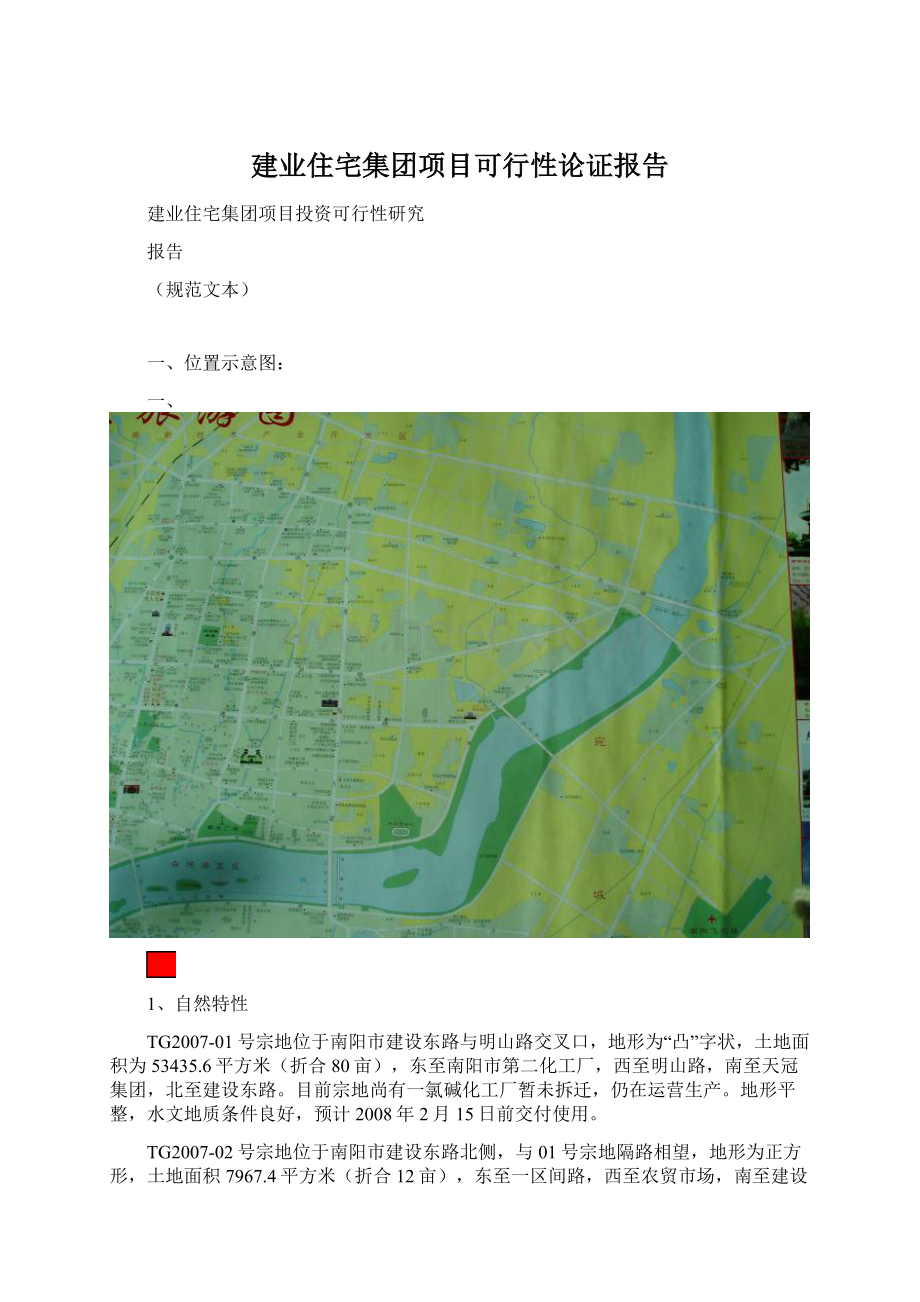 建业住宅集团项目可行性论证报告.docx_第1页