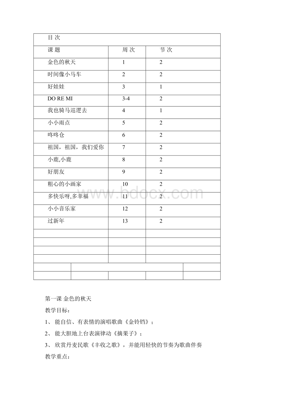 湘教版二年级上册音乐全册教学设计.docx_第2页