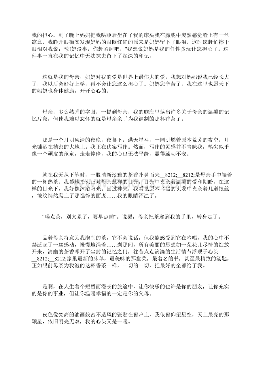 我眼中的母亲作文600我的母亲作文600字6篇.docx_第3页