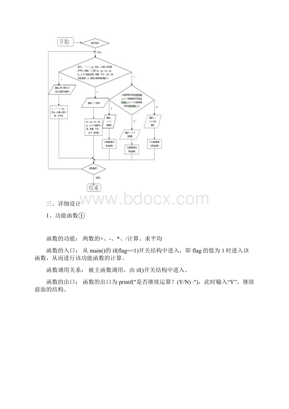 C语言程序设计简单的计算器Word文档下载推荐.docx_第3页