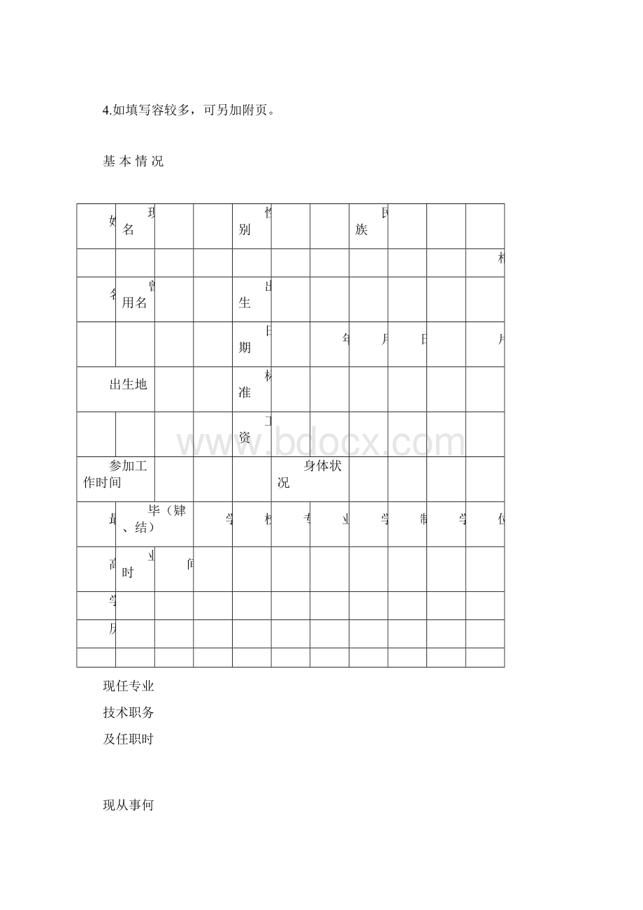 职称任职资格评审表.docx_第2页