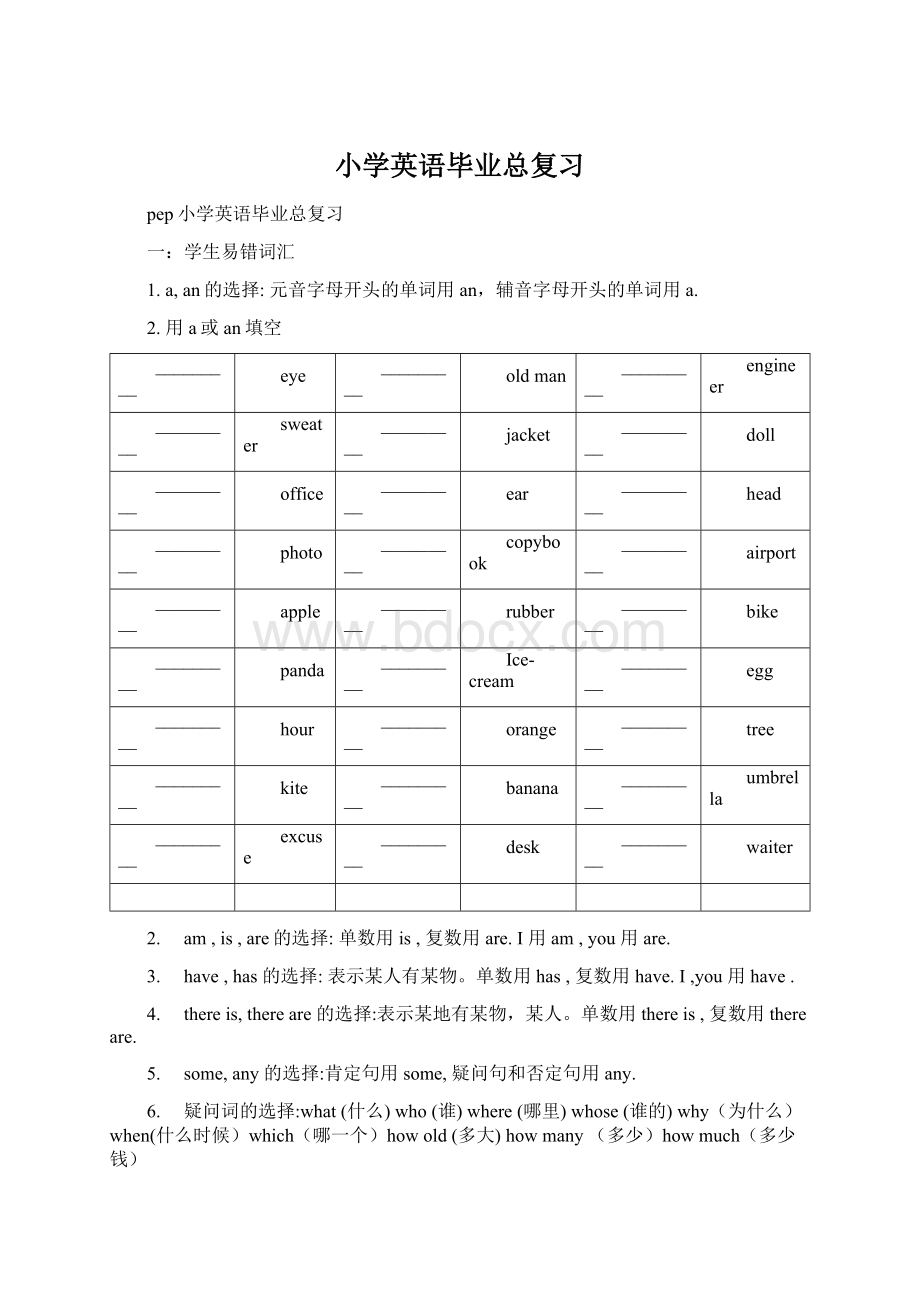 小学英语毕业总复习.docx_第1页