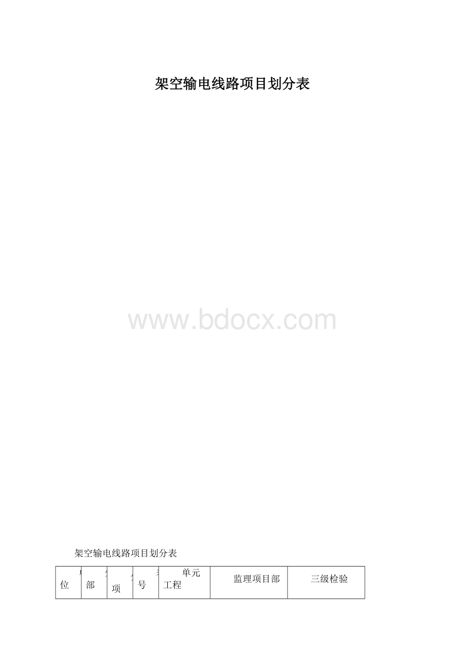 架空输电线路项目划分表.docx_第1页