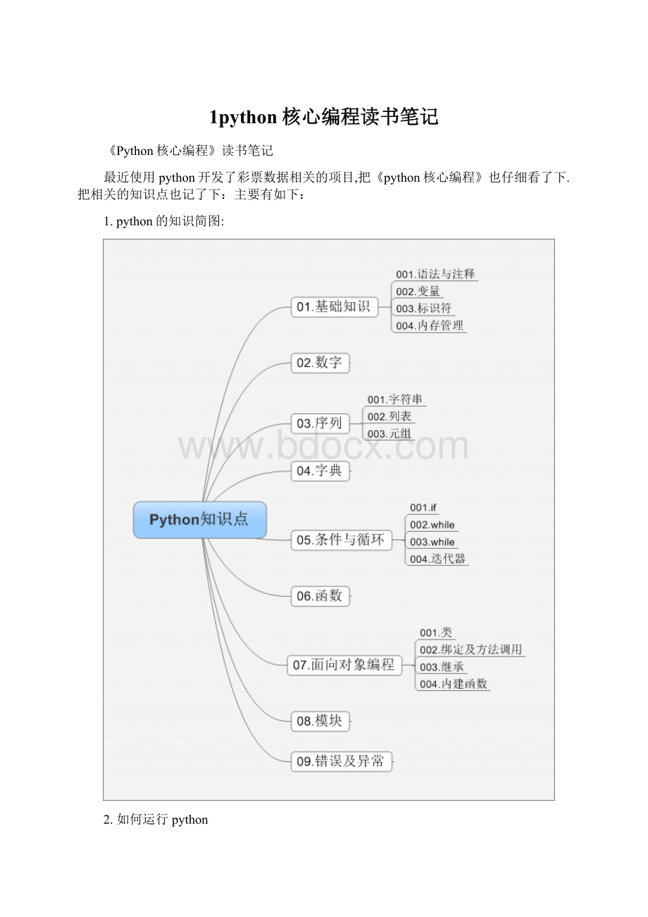 1python核心编程读书笔记Word文件下载.docx